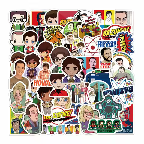 50Pcs The Big Bang Theory Sticker TBBT Graffiti Stickers Phone Luggage Water Bottle Skateboard Child