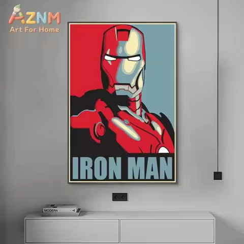 Iron Man Poster, Avengers Poster, Canvas Poster, Wall Art, Home Decor, No Frame