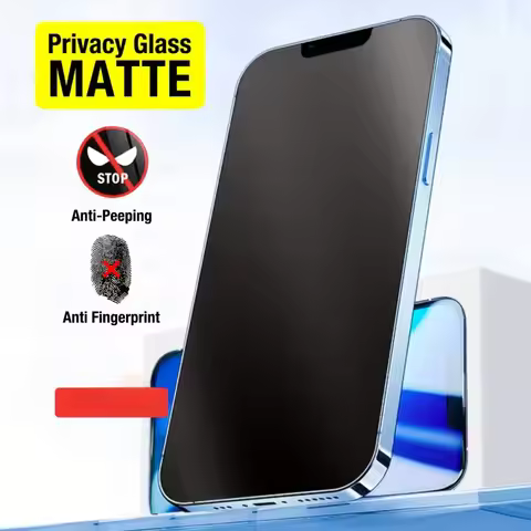 2Pcs Matte Anti-Spy Tempered Glass Screen Protector For iPhone16 Pro Max 16E 15 14 Pro Plus 13 12 11