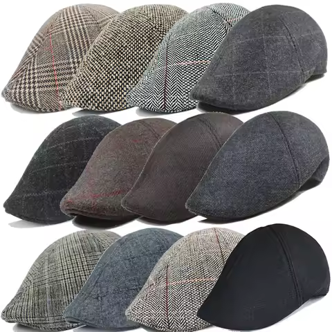 Lots Style Men Berets 2021 Spring Autumn Casual Street Beret Hat Retro England Hat Wild Octagonal Ca