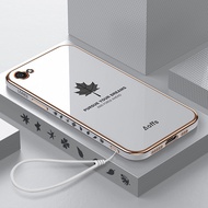 Casing Vivo V15 Pro V11 Pro V11i V9 V7 Plus V5s V5 Plus V5 Lite Case Plating Maple Leaves Cover Soft TPU Phone Case Vivo V7 Plus