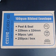 9X12¾ RIBBED BROWN ENVELOPE 250'S/SAMPUL SURAT
