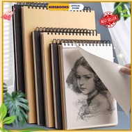 100-page pencil drawing notebook - Sketchbook size A4, A5, A6 with kraft cover