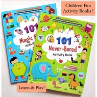 101 Never Bored & Magic Maths Fun Activity Book Children Holiday Activities Colouring Counting Dot-t