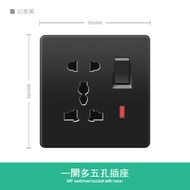 Modern Lighting Wall Black Dimmer Switch Paint Panel 13A Universal Socket 3 Pin Plug Power Point Wit