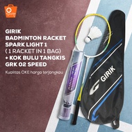 Spark Light Badminton Racket 1pcs Package GRK| Girik Badminton Racket + Shuttlecock + Bag | Oshop