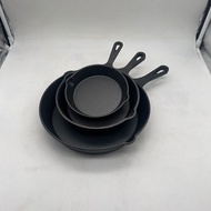 Cast Iron Pot Integrated Flat Bottom Steak Frying Pan Camping Set Frying Pan Old American Style Skil