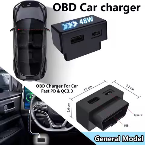 Car Obd Fast Charger for Tesla Model 3 Y X S Mobile Phone Charging Obd2 Splitter Charger Adapters Ac