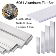 Aluminium Alloy 6061 Rectangular Flat Bar Square Rod Plate Metal Strip Solids For CNC Length 250mm