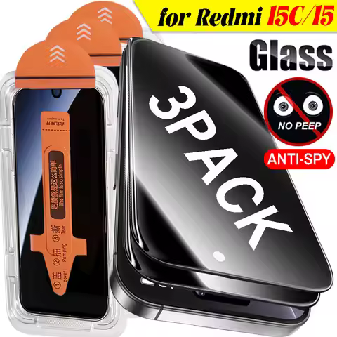 1/2/3Pcs Easy Installation Tempered Glass for Redmi 15C 4G/5G HD Screen Protectors Films for Redmi 1