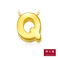 CHOW TAI FOOK 999 Pure Gold Alphabet Pendant - Q