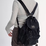 Korea Korea AS "ON Metal Label ASON Sewing Thread Backpack