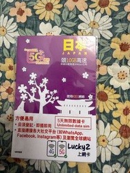 Lucky2 日本 5天無限數據卡
