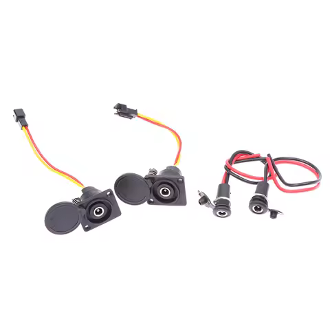 Electric Bicycle Charging Head Lithium Battery Output Line 36V/48V Round Male and Female Base Dc2.1