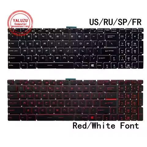 US/RU/SP/FR Laptop Keyboard For MSI GP62/M GP63 GP65 GP72 GP73 GP75 GL60 GL62 GL63/M GL65 GL72/M GL7