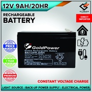 Factory direct sales 12V 9AH  20HR UPS Sealed Rechargeable Lead Acid Battery 12 VOLTS 9 AMPERE HOUR  Ebike Battery, ETC