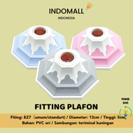 Fiting Hias Segienam Lampu Plafon Warna Warni Bodi Jumbo Kualitas Bagus Bahan Ori