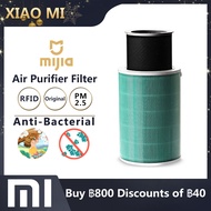 Original XIAOMI ไส้กรองอากาศ MIJIA Air Purifier 2 2S 3 Pro Filter Spare Parts Pack Wash Cleaner Sterilization bacteria Purification PM2.5 Formaldehyde Green Formaldehyde Removal Enhanced Version Air Purifier
