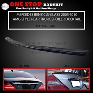 MERCEDES BENZ CLS-CLASS W219 2005-2010 AMG STYLE REAR TRUNK SPOILER DUCKTAIL WITH BLACK PAINT ABS SK