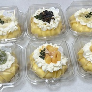 50PCS -COD Transparent Bekas Quesillo Tiramisu Cheesekut Kek Batik LoadPotato Meatball spoon Bekas K