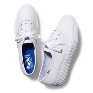 KEDS Shoes WH55748 TRIPLE LEATHER WHITE Women's Sneakers Lace-up Leather White hot sale