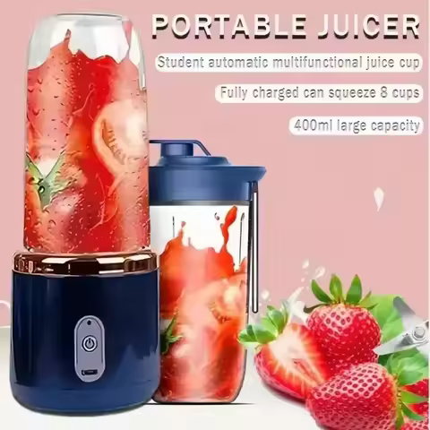 Portable Electric Juicer Mini Home Mixer Multifunctional Fruit and Vegetable Crushing Mixer USB Char