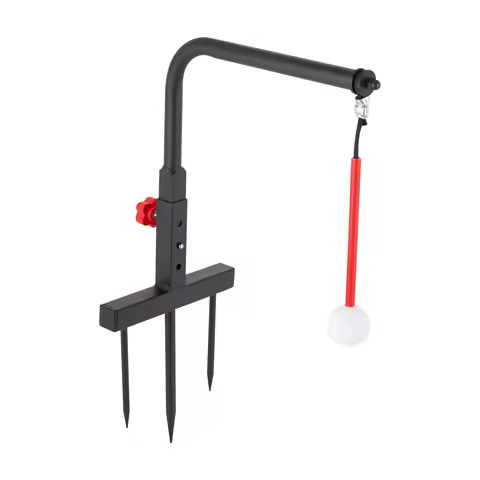 Golf Swing Trainer, Swing Practice Trainer Golf with Golf Ball & 3 Support Rods , Outdoor Hitting Tr