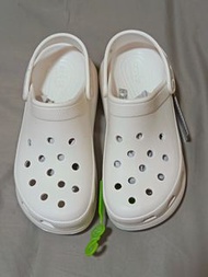 Crocs Classic Crush Clog 白色 厚底涼鞋