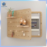 Nordic Wire-Wrap Board Meter Box Decorative Painting Punch-Free Meter Box Covering Shelf Solid Wood Shielding Box Decoration Shelf