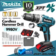 Portable Electric Cordless Impact Drill Hand Drill Bateri Mesin Screwdriver Rechargeable Drill Bater