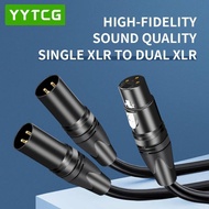 XLR Splitter Cable, 1 XLR Female To 2 XLR Male or XLR F To 2 XLR M Patch Y CableBalanced Microphone 