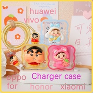 Charger Protector Cute Crayon Shin-chan cartoon  For vivo v27 v30 33W 80W charger cover for vivo 18W