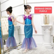 BAJUKIDDIE MERMAID DRESS PURPLE KIDS PRINCESS COSTUME ARIEL MERMAID