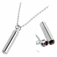 Titanium Steel Pendant Necklace Token Bottle Wishing Bottle