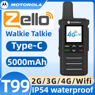MOTOROLA T99 Zello Walkie Talkie 5G Android With Bluetooth WIFI Poc Network Two Way Radio Long Range