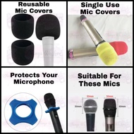 [SGSELLER][FREE SHIPPING] Mic Covers Microphone Accessories Foam Sponge Cover Anti Slip Handle Ring Protector Karaoke