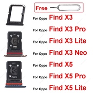 SIM Card Tray For OPPO Find X3 X5 Pro X3 X5 Lite X3 Neo Sim Card Holder Slot   Card Reader Adapter R
