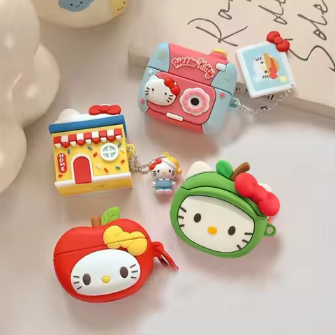 Family Kitty Cartoon Case for Apple Airpods Pro 2 Earphone Accessories Bluetooth Headset Silicone Ap