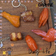 DAPHNE Roasted Chicken Key Holder, Funny Luxury Simulation Food Keychain, Fashion Exquisite Fake Braised Pork Bag Hanging Pendant