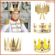 WIT Kids Royal King Crown Prince Crown and Tiaras Queen Crown Photo Booth Props