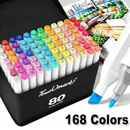 168 Color Marker Alcohol Marker Pen Coloring Set Highlighter Pen Color Marker Set Art Supplies
