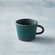 日本美濃燒 - 寬口圓柄馬克杯 - 青綠