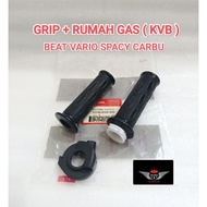 HANDGRIP + GAS HOUSING (KVB) HONDA CARBON SPACY OLD VARIO OLD VARIO 110 CBS TECHNO PIPE GAS SHEATH H