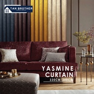 TANBROTHER Yasmine Mix Blackout Curtain Window Ready Made Hook Eyelet (330cm-340cm)
