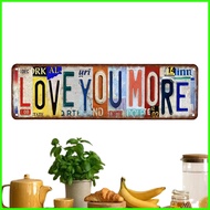 Love You More Metal Sign Wall Ornament Decoration Industrial Love You More Bar Sign for Home Apartme