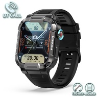 ZZOOI 2023 New Smart Watch Men Outdoor Rugged Military Ip68 Waterproof Ftiness Watch Bluetooth Call Smartwatch For Xiaomi Android Ios