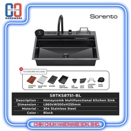 SORENTO MULTIFUNCTIONAL KITCHEN SINK SRTKS8751-BL#