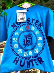 魔物獵人MH MONSTER HUNTER 15TH 15周年紀念 T恤 衣服 藍色 MHR MHW 崛起 世界