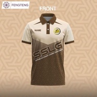 【 Free customization 】SSLG Polo Shirt Lapel Design Tops Full Sublimation Unisex Outdoor Sports Shirt