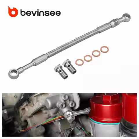 BEVINSEE Vanos Oil Line Upgrade Kit for BMW E36 E46 E39 E60 X3 X5 Z3 Z4, Fit M52 M54 Engine